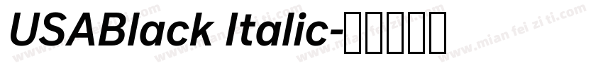 USABlack Italic字体转换